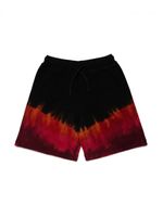 DSQUARED2 KIDS short en coton à imprimé tie-dye - Noir