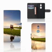 Nokia 7 | Telefoonhoesje | Met pasjeshouder | Koe