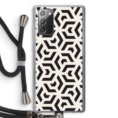 Crazy pattern: Samsung Galaxy Note 20 / Note 20 5G Transparant Hoesje met koord