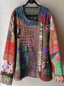 U Neck Abstract Casual Top