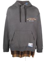 Maison MIHARA YASUHIRO hoodie à effet usé - Gris - thumbnail