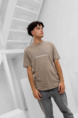 EA7 Emporio Armani 7M001308 T-Shirt Heren Lichtbruin - Maat S - Kleur: Lichtbruin | Soccerfanshop