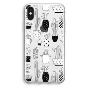 Cactusmotief: iPhone XS Transparant Hoesje