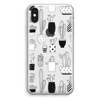Cactusmotief: iPhone XS Transparant Hoesje Cactusmotief: iPhone XS Transparant Hoesje