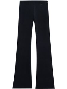 Courrèges pantalon évasé Heritage à taille basse - Noir