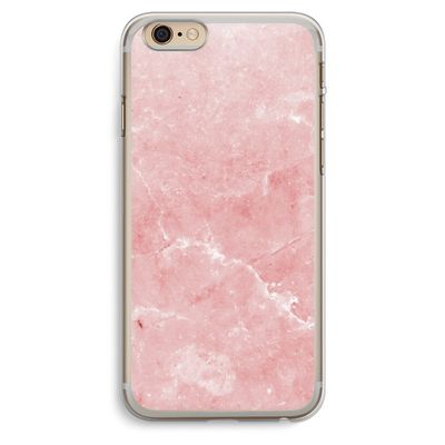 Roze marmer: iPhone 6 Plus / 6S Plus Transparant Hoesje