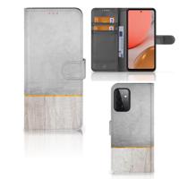 Samsung Galaxy A72 | Book Style Case | Wood Concrete