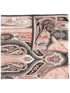 ETRO foulard frangé à motif cachemire - Marron