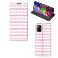 Samsung Galaxy M51 | Hoesje met Magneet | Waves Roze Samsung Galaxy M51 | Hoesje met Magneet | Waves Roze