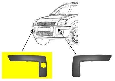 BUMPERLIJST RECHTS BUMPER Grijs 1811582