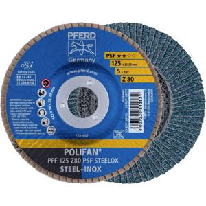 PFERD 67668125 PFF 125 Z 80 PSF STEELOX Lamellenschijf Diameter 125 mm Boordiameter 22.23 mm RVS, Staal 10 stuk(s)