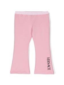 Versace Kids pantalon à bande Greca - Rose