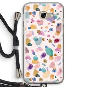Terrazzo Memphis Pink: Samsung Galaxy A5 (2017) Transparant Hoesje met koord