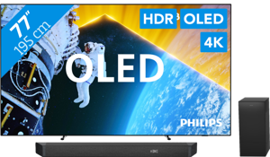 Philips Ambilight TV 77OLED809 + Soundbar + Hdmi kabel