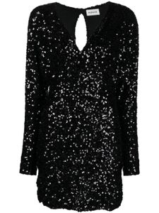 P.A.R.O.S.H. robe courte à sequins - Noir