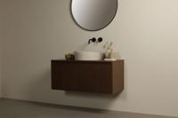 Badezimmermöbel Nussbaum Riffelung Kawi 100 cm