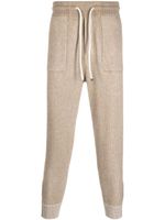 Brunello Cucinelli pantalon de jogging à design nervuré - Marron