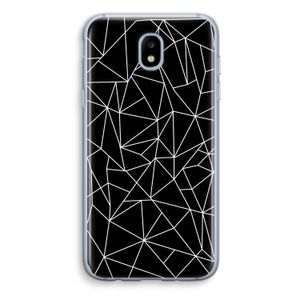 Geometrische lijnen wit: Samsung Galaxy J5 (2017) Transparant Hoesje