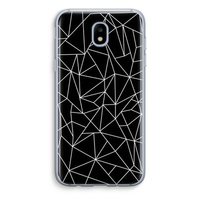 Geometrische lijnen wit: Samsung Galaxy J5 (2017) Transparant Hoesje