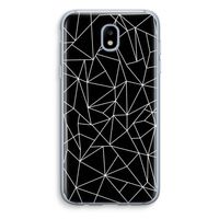 Geometrische lijnen wit: Samsung Galaxy J5 (2017) Transparant Hoesje