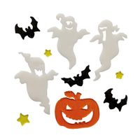 Halloween - Horror gel raamstickers spoken/vleermuizen - 20 x 25 cm - Halloween thema decoratie/versiering