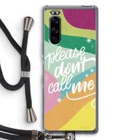 Don't call: Sony Xperia 5 Transparant Hoesje met koord