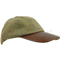 Leather Peak Baseball Cap olive tweed/teflon
