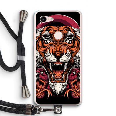 Tiger and Rattlesnakes: Pixel 3 XL Transparant Hoesje met koord