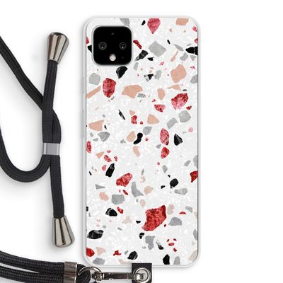 Terrazzo N°12: Pixel 4 XL Transparant Hoesje met koord