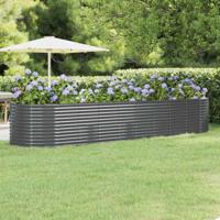 Plantenbak 396x100x68 cm gegalvaniseerd staal antracietkleurig