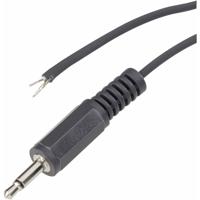 TRU COMPONENTS 1578898 Jackplug 3,5 mm Stekker, recht Aantal polen: 2 Mono Zwart 1 stuk(s)