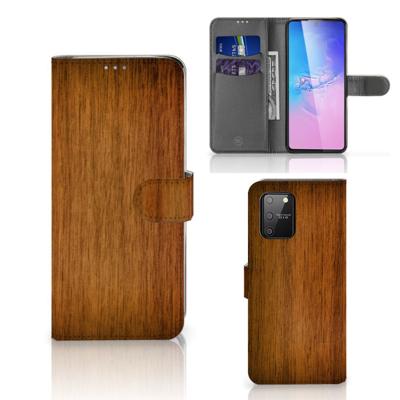 Samsung S10 Lite | Book Style Case | Donker Hout