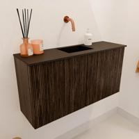 Toiletmeubel Mondiaz Joya | 80 cm | Meubelkleur Walnut | Faye wastafel Urban Midden | Zonder kraangat(en) Toiletmeubel Mondiaz Joya | 80 cm | Meubelkleur Walnut | Faye wastafel Urban Midden | Zonder kraangat(en)