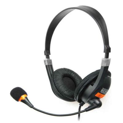Hoofdtelefoon met microfoon Natec NSL-0294 Zwart Oranje (1 Stuks)