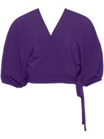 ERES blouse croisée Nina crop - Violet - thumbnail