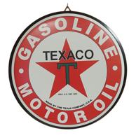 Texaco Gasoline Logo Rond Metalen Bord - Ø46cm Texaco Gasoline Logo Rond Metalen Bord - Ø46cm