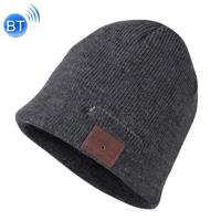 Bluetooth warm gebreide muts ondersteunt telefoonbeantwoording & Bluetooth foto nemen & muziek spelen (donkergrijs)