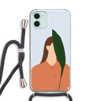 Leaf: iPhone 11 Transparant Hoesje met koord