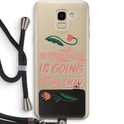 Optimistic flower girl: Samsung Galaxy J6 (2018) Transparant Hoesje met koord