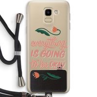 Optimistic flower girl: Samsung Galaxy J6 (2018) Transparant Hoesje met koord