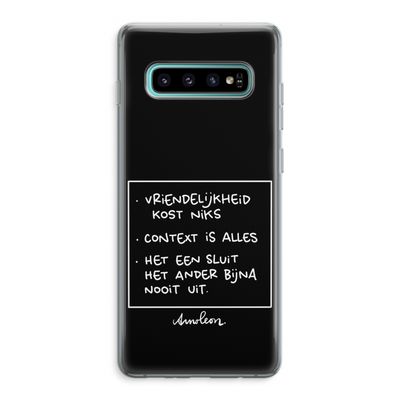 Mijn Motto's: Samsung Galaxy S10 Plus Transparant Hoesje