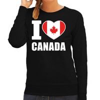 I love Canada sweater / trui zwart voor dames I love Canada sweater / trui zwart voor dames