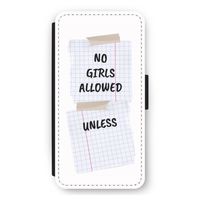 No Girls Allowed Unless: iPhone 12 Pro Max Flip Hoesje