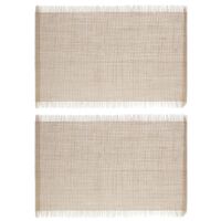 Set van 8x stuks placemats uni lichtbruin jute 45 x 30 cm