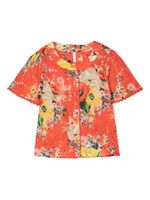 ZIMMERMANN Kids chemise à fleurs - Rouge