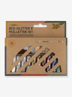Set van 10 pailletten & sequins met lijm BIO RAINBOW folia meerkleurig