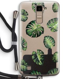 Tropische bladeren: LG K10 (2016) Transparant Hoesje met koord