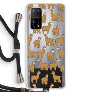 Alpacas: Xiaomi Mi 10T 5G Transparant Hoesje met koord
