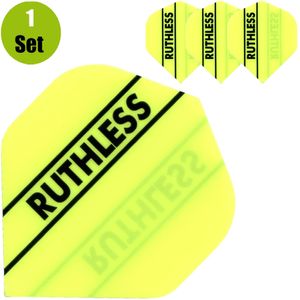 Ruthless Solid Panel Dartflights - Fluro Geel