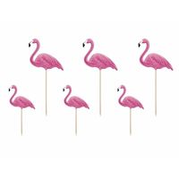 Hawaii flamingo cocktailprikkers 6x Hawaii flamingo cocktailprikkers 6x
